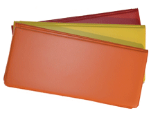 orange, red and yellow heat-sealed vinyl waterproof tally books